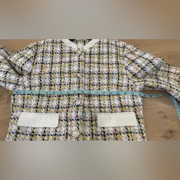 AVEC LES FILLES Women's Tweed Button-Front Jacket size medium - Picture 8 of 11